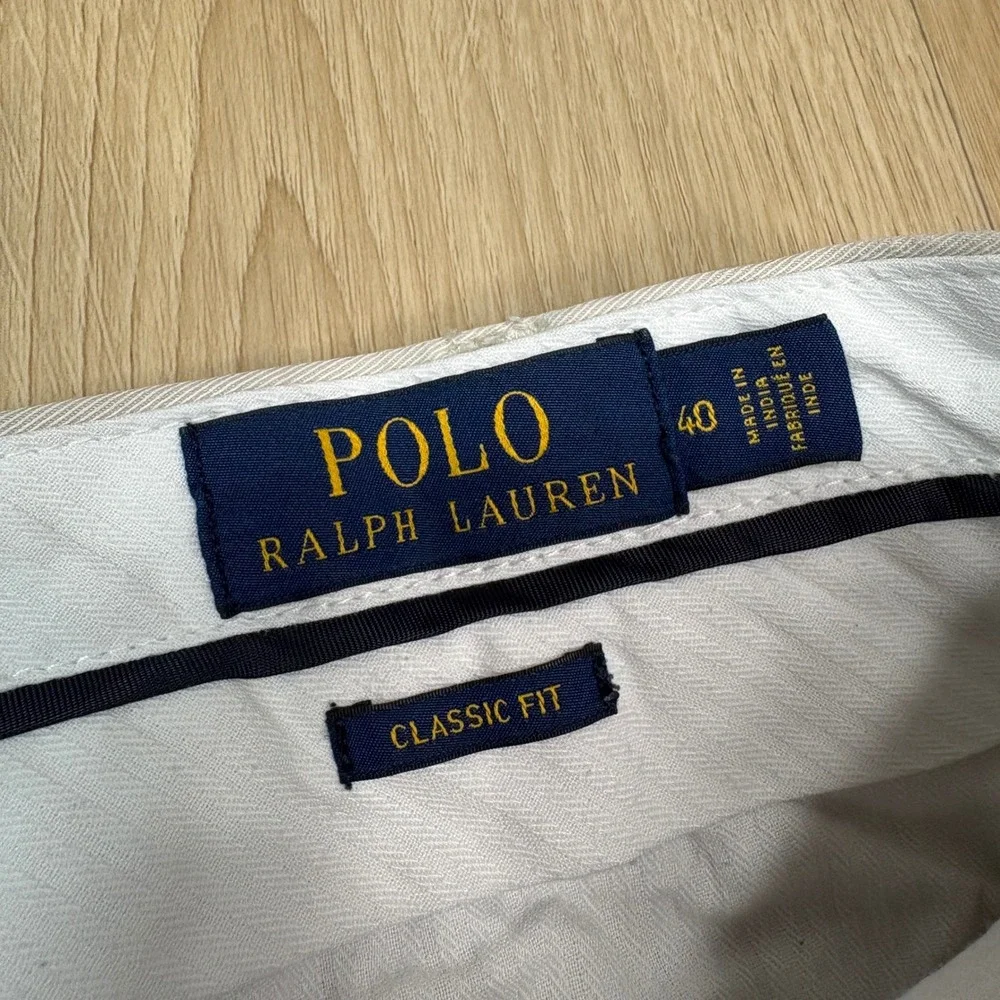 Polo Ralph Lauren Mens Classic Fit Chino Shorts Khaki Tan Size 40 Stretch Cotton